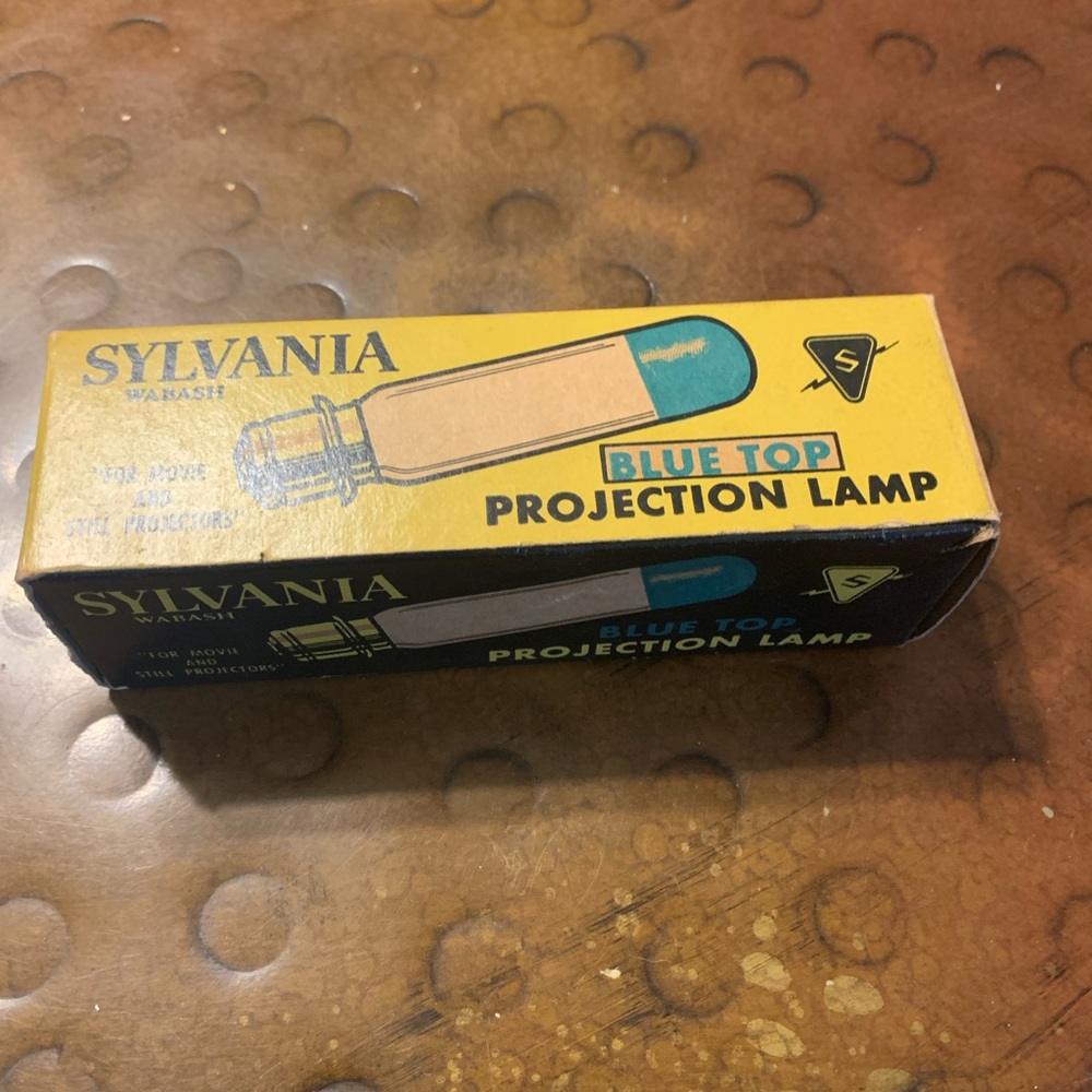 NEW) Sylvania CVX Blue Top Projector Lamp New/Old Stock Vintage Lamp